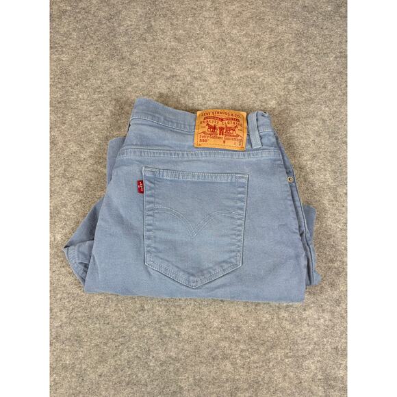 VINTAGE 90s Levis 550 Jeans Womens Size 18 Blue Denim Relaxed Fit Tapered Leg - Picture 5 of 8